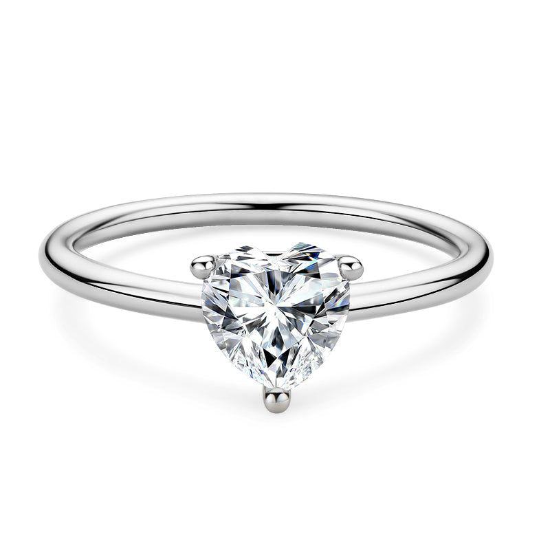 Polaris Heart Solitaire Ring