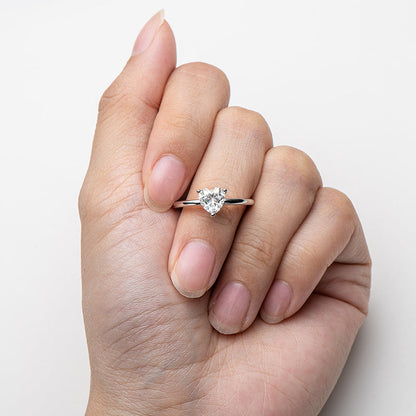 Polaris Heart Solitaire Ring