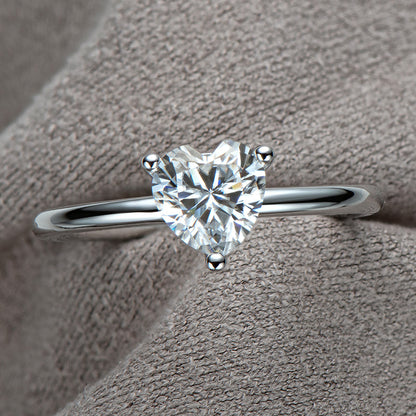 Polaris Heart Solitaire Ring