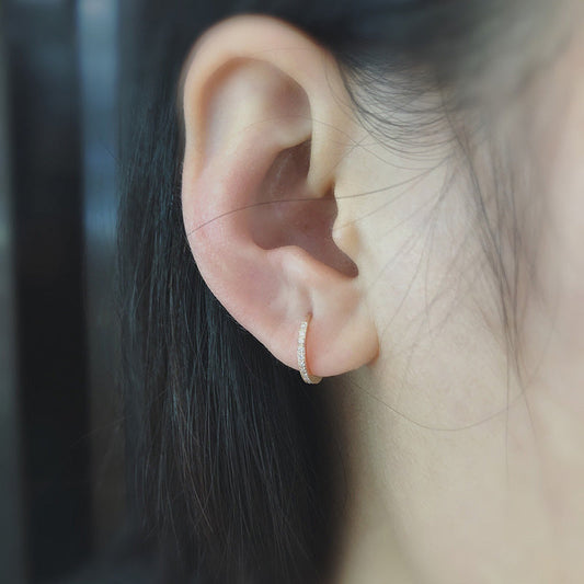 Polaris Diamond Hoop Earrings