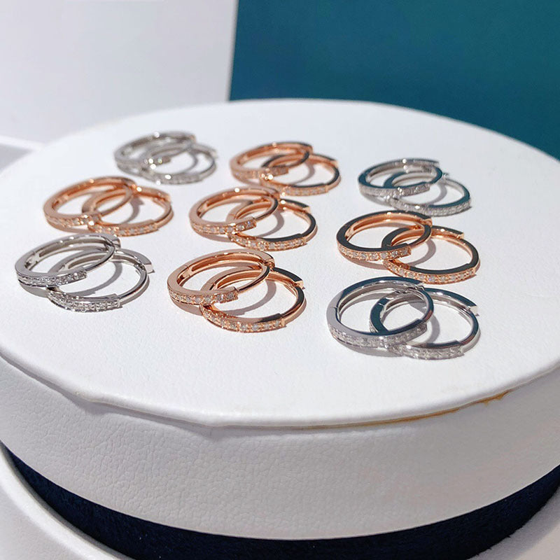 Polaris Diamond Hoop Earrings