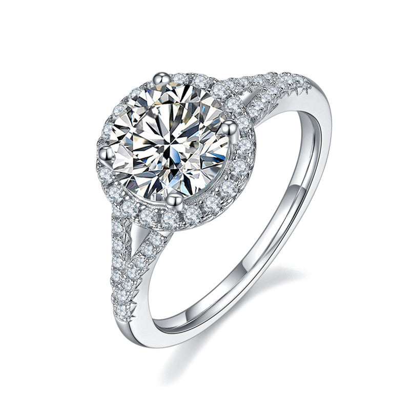 Polaris Halo Moissanite Ring