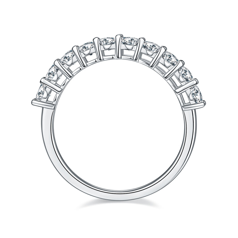 Meridian Round Cut Moissanite Ring