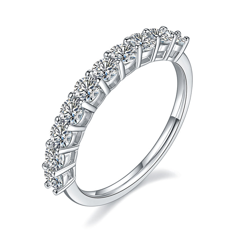 Meridian Round Cut Moissanite Ring