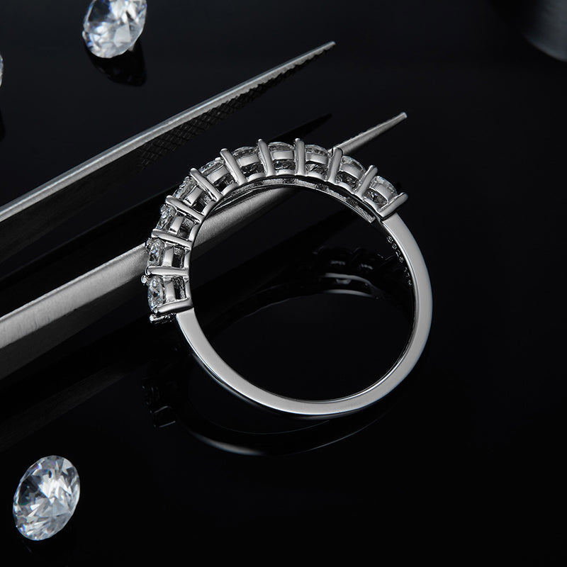 Meridian Round Cut Moissanite Ring