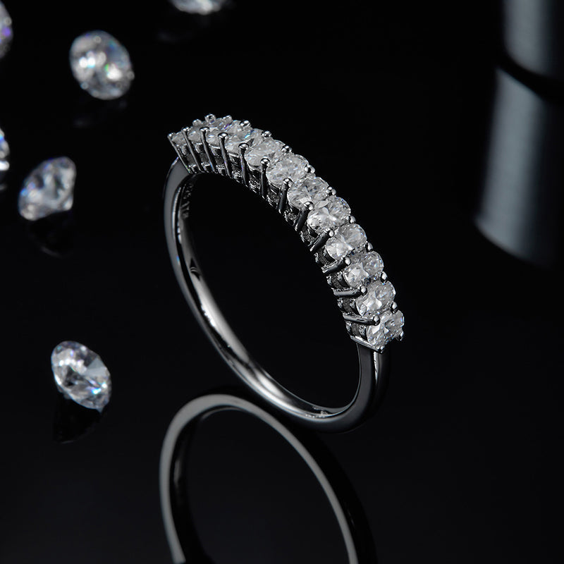 Meridian Oval Cut Moissanite Ring