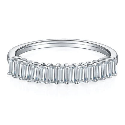 Meridian Emerald Cut Moissanite Ring