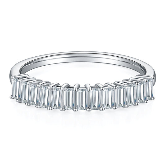 Meridian Emerald Cut Moissanite Ring