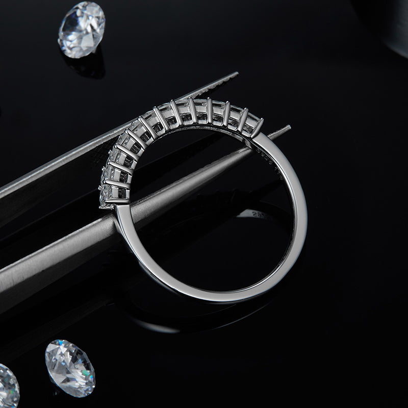 Meridian Princess Cut Moissanite Ring