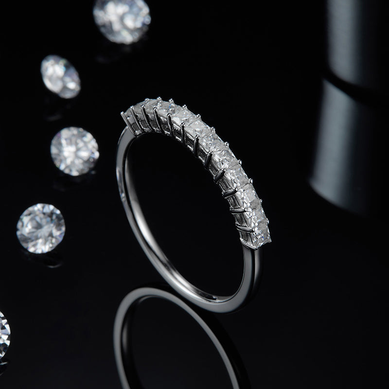 Meridian Princess Cut Moissanite Ring