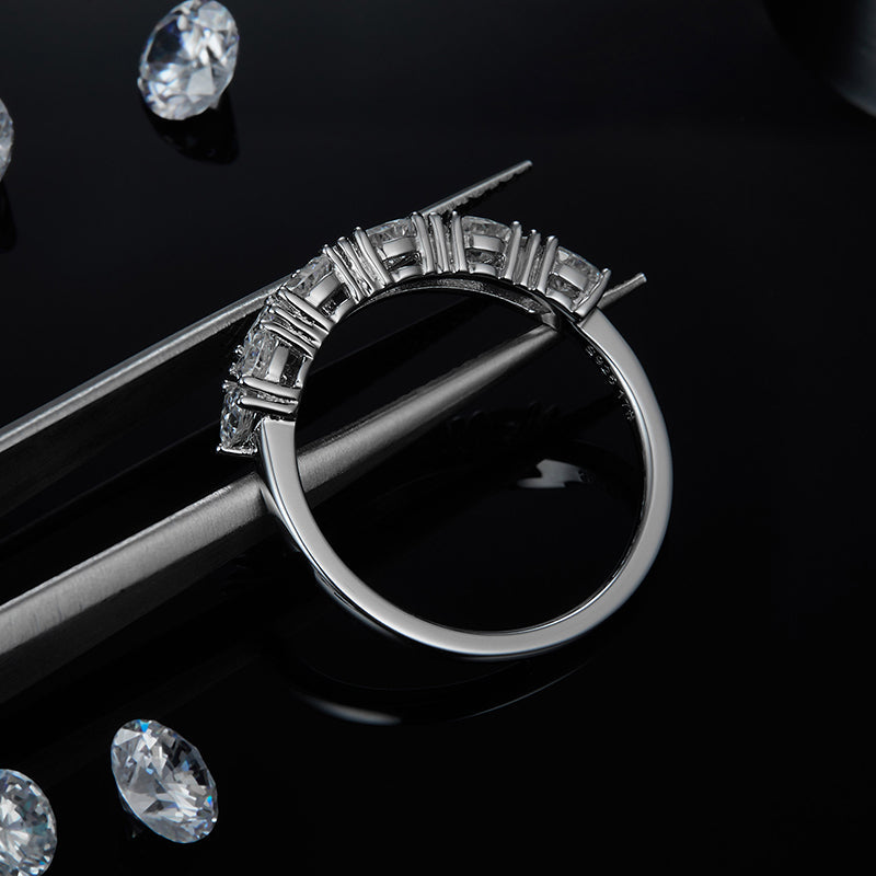 Meridian Trillion Cut Moissanite Ring