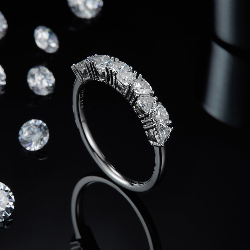 Meridian Trillion Cut Moissanite Ring