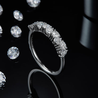 Meridian Trillion Cut Moissanite Ring