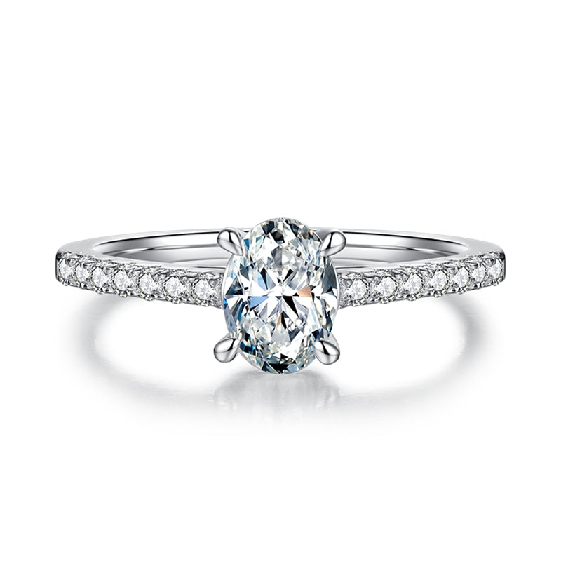 Polaris Oval Moissanite Ring