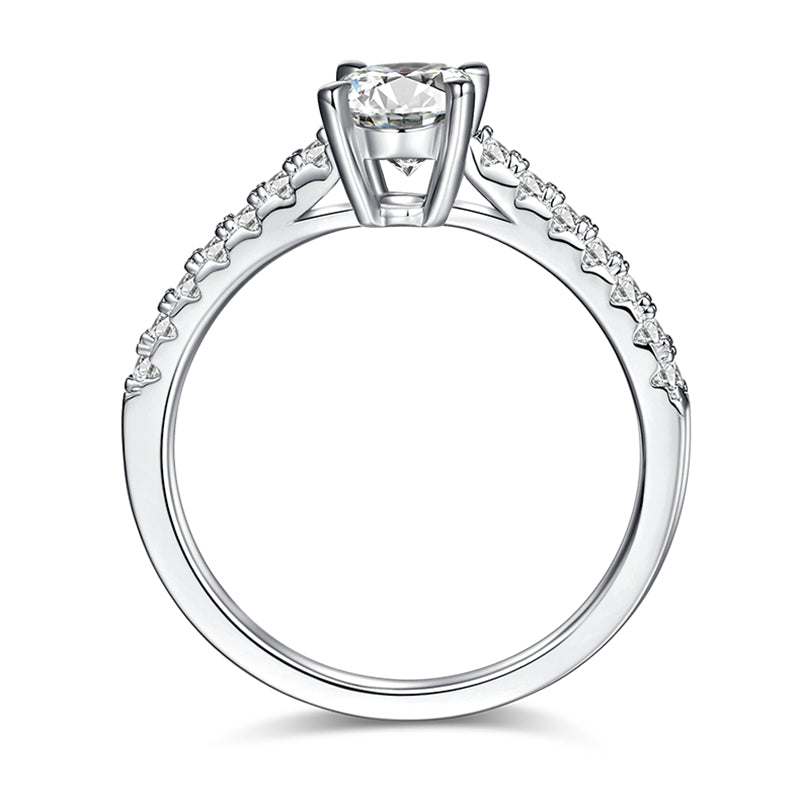 Polaris Oval Moissanite Ring
