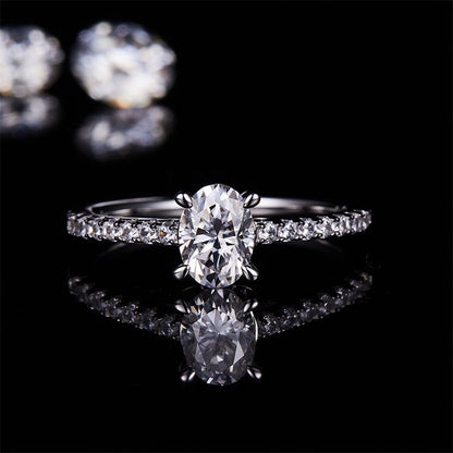 Polaris Oval Moissanite Ring