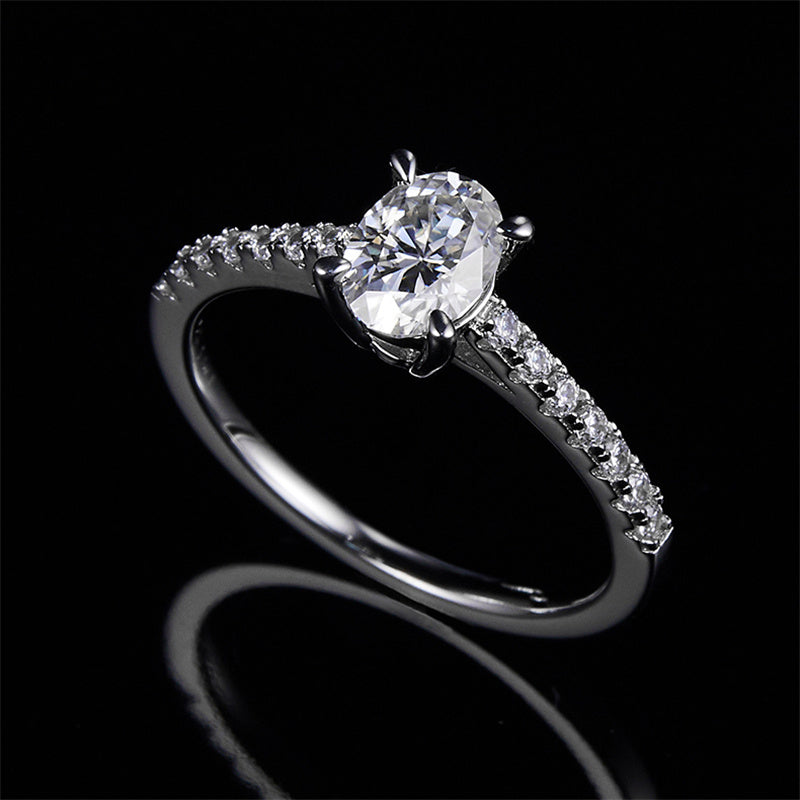 Polaris Oval Moissanite Ring