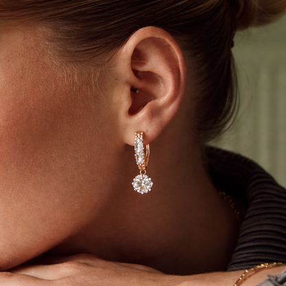 Vega Aqua Crystal Drop Earrings