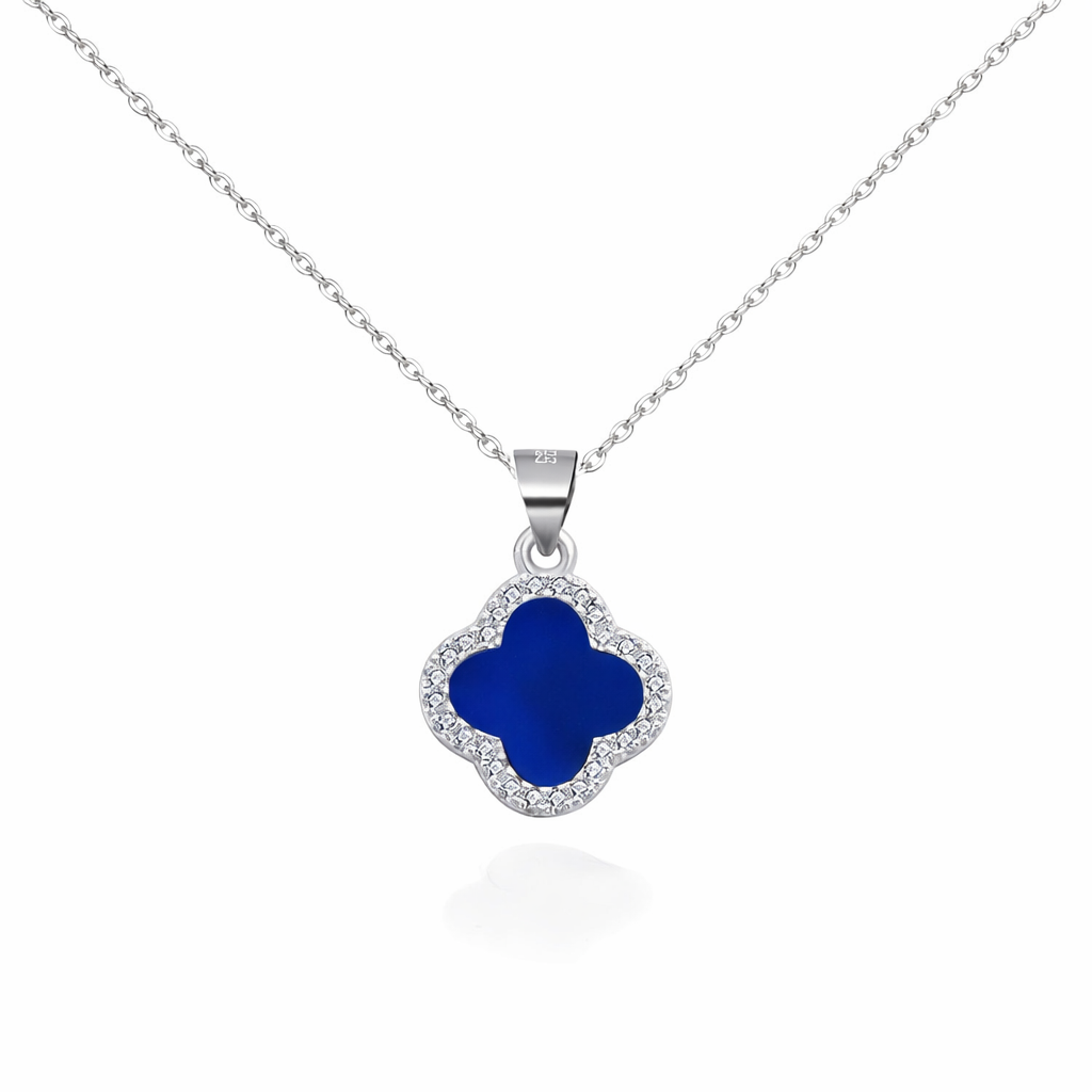 Aura Clover Pavé Necklace