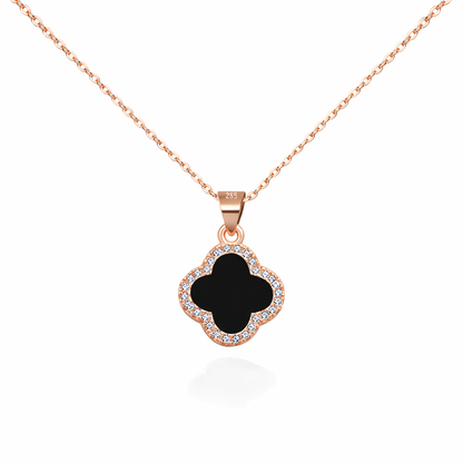 Aura Clover Pavé Necklace
