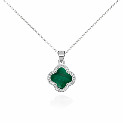 Aura Clover Pavé Necklace