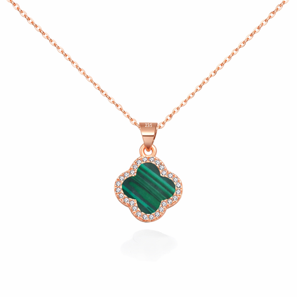 Aura Clover Pavé Necklace