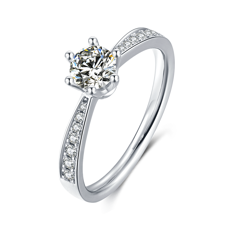 Polaris Round Moissanite Ring