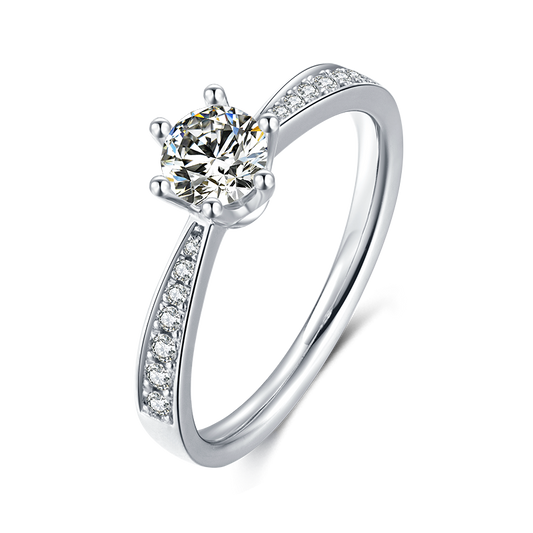 Polaris Round Moissanite Ring