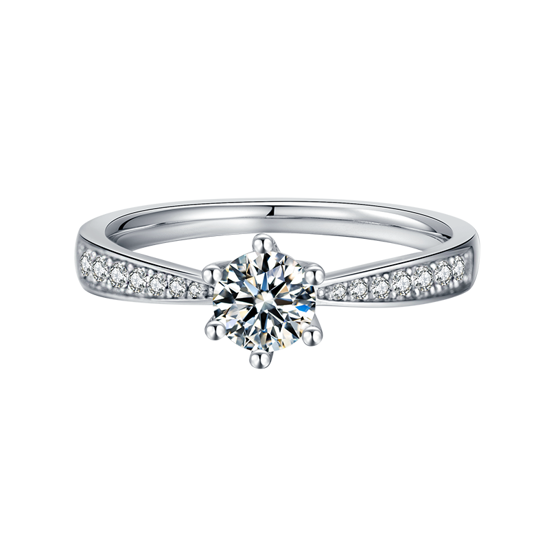 Polaris Round Moissanite Ring