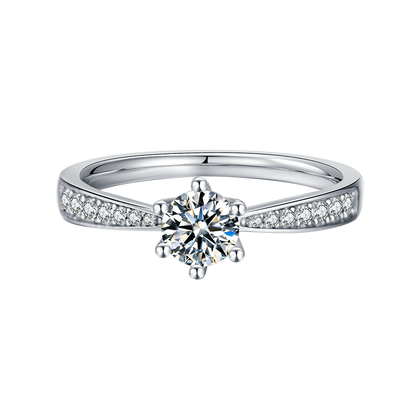 Polaris Round Moissanite Ring