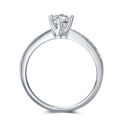 Polaris Round Moissanite Ring