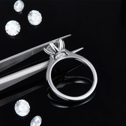 Polaris Round Cut Moissanite Ring