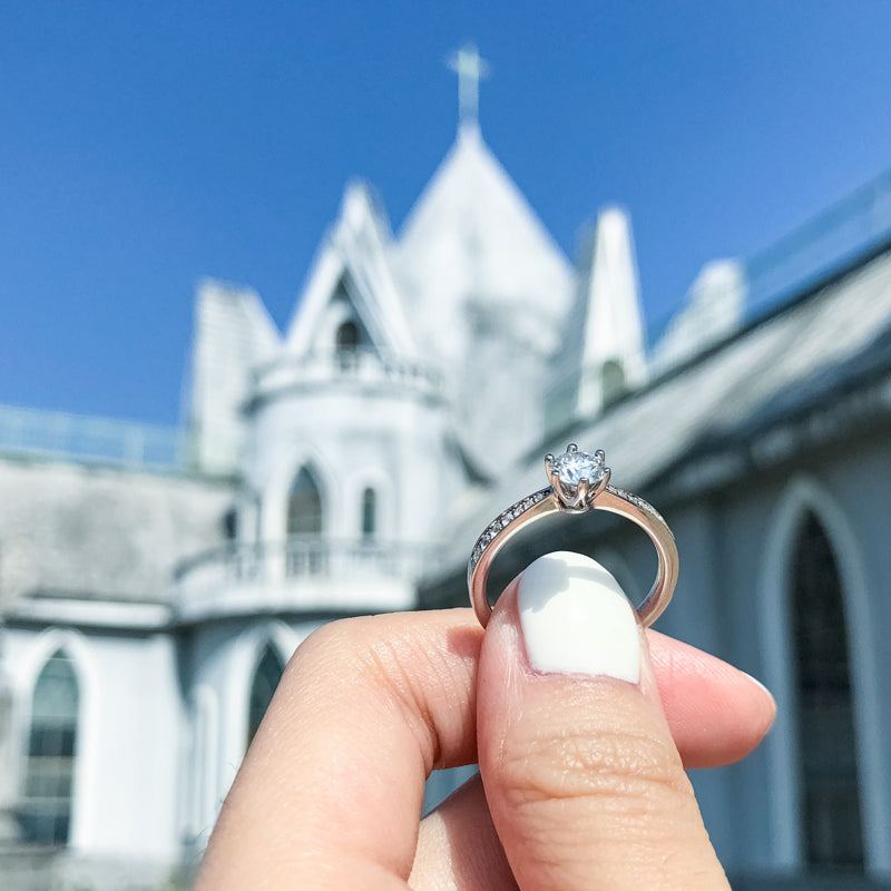 Polaris Round Moissanite Ring