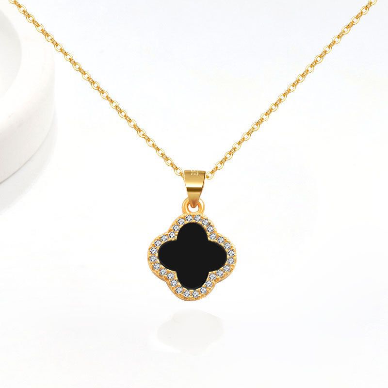Aura Clover Pavé Necklace