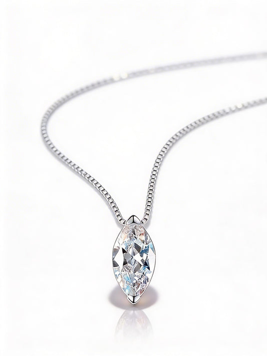 MERIDIN™ Meridian Oval Cut 1-Carat Moissanite Necklace in 925 Sterling Silver