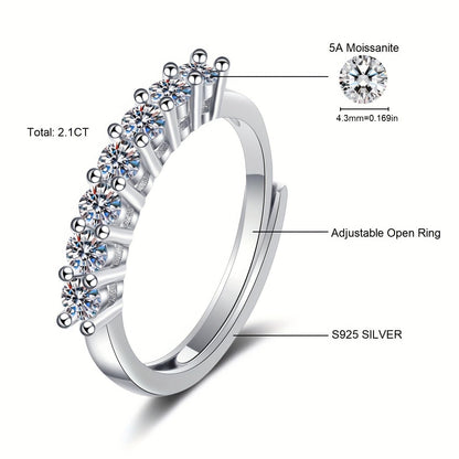 Sovereign™ 2.1CT Moissanite Eternity Ring  925 Silver.