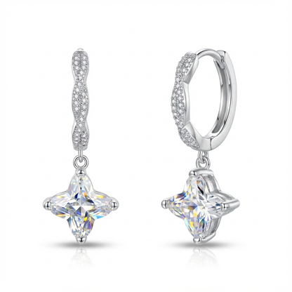 Polaris Celestial Star Diamond Drop Earrings