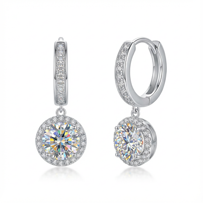 Vega Radiant Halo Drop Earrings