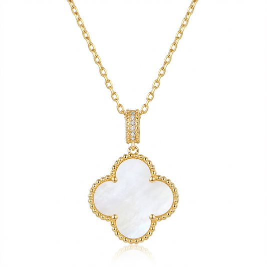Aura Clover Inlay Necklace