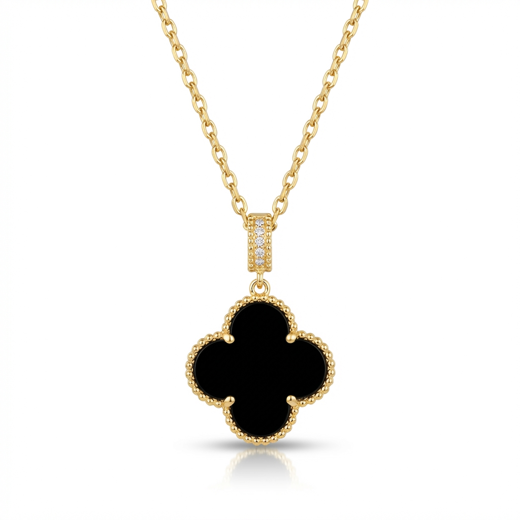 Aura Clover Inlay Necklace