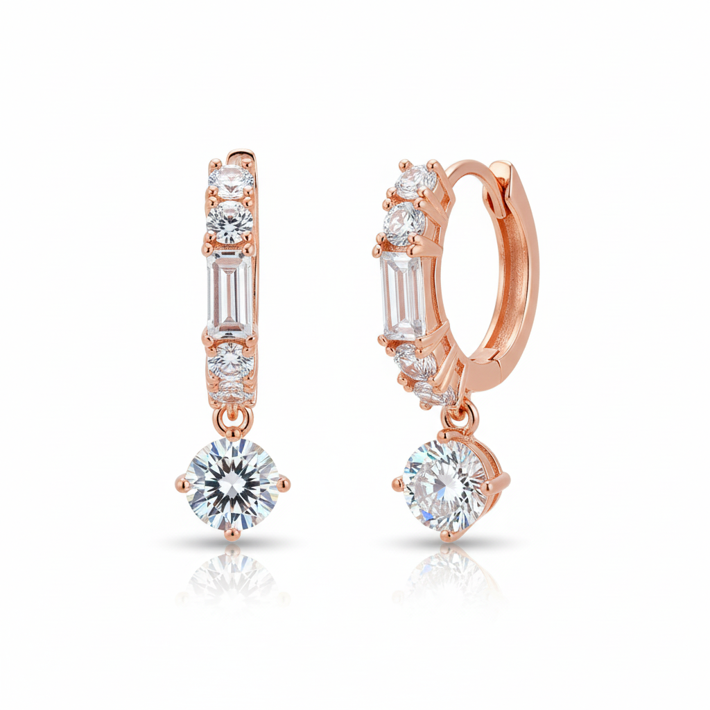 Vega Aqua Crystal Drop Earrings