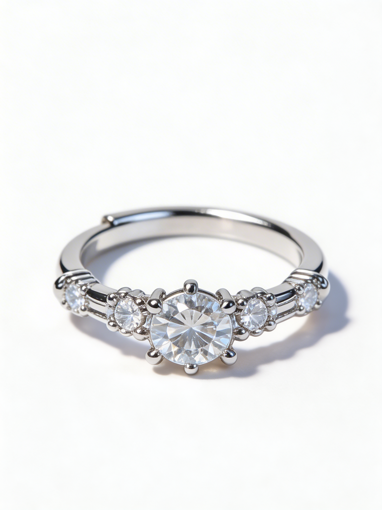 Stunning S925 Sterling Silver rings, set with certified moissanite stones.