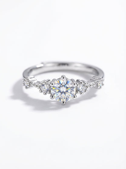 Stunning S925 Sterling Silver rings, set with certified moissanite stones.