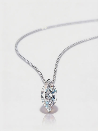 MERIDIN™ Meridian Oval Cut 1-Carat Moissanite Necklace in 925 Sterling Silver