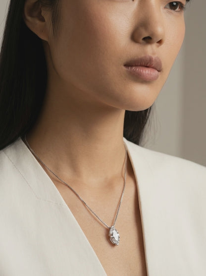 MERIDIN™ Meridian Oval Cut 1-Carat Moissanite Necklace in 925 Sterling Silver