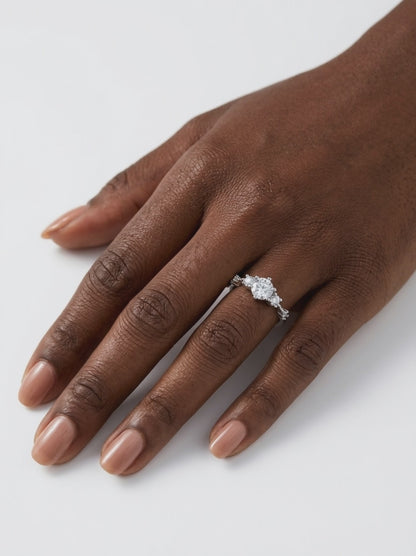 Stunning S925 Sterling Silver rings, set with certified moissanite stones.